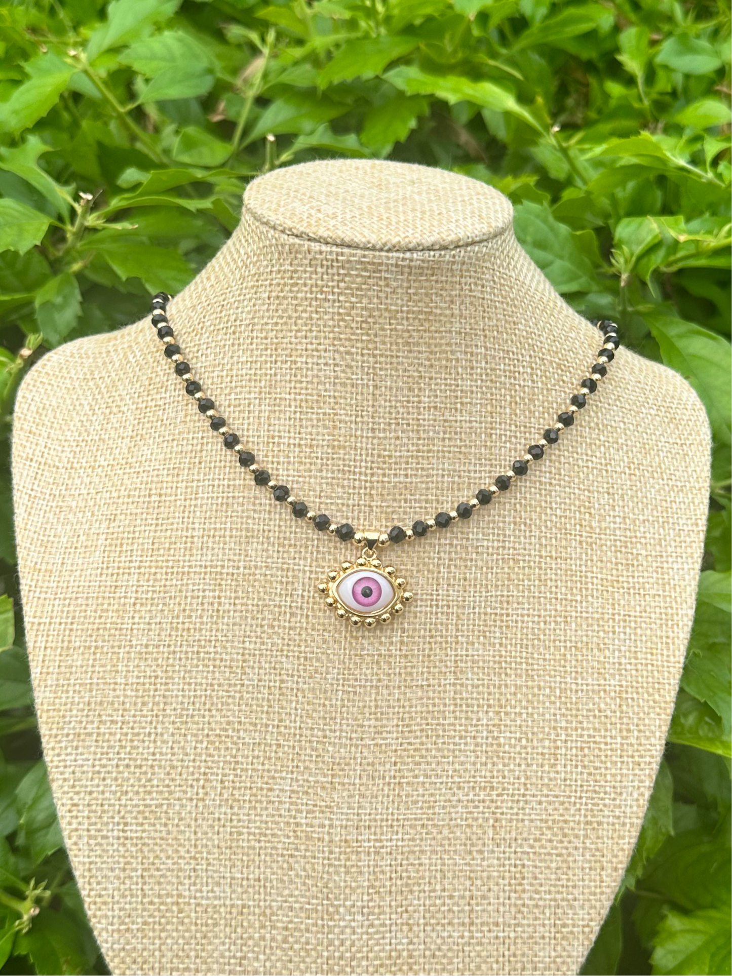 Pink Evil Eye Necklace