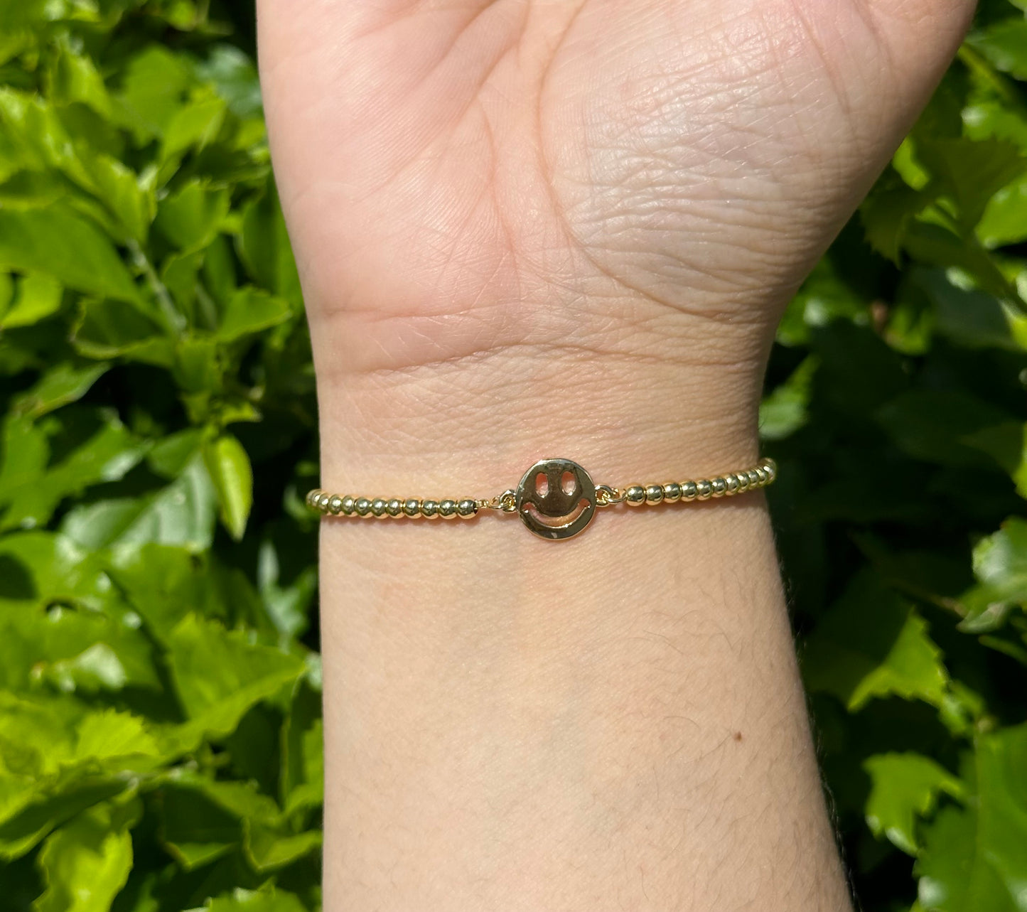 Gold Happy Face Bracelet