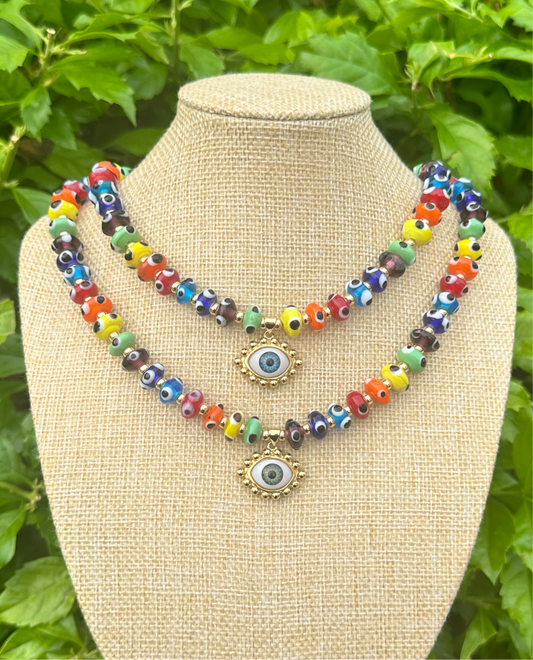 Colorful Eye Necklace